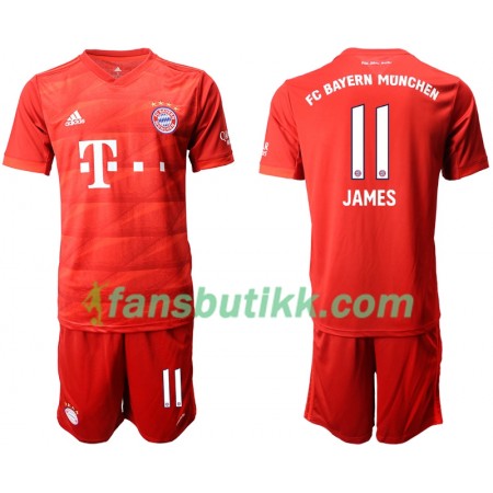 Fotballdrakt FC Bayern München JAMES 11 Barn Hjemmetrøye 2019-2020 Kortermet